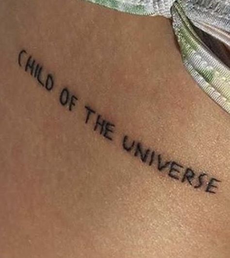 Tattoo That Says Art, Tattoos For Old Souls, Take Chances Tattoo, Im Sure Were Taller In Another Dimension Tattoo, Tattoo Ideas For Writers, Power To The People Tattoo, Free Will Tattoo, Gold Dust Woman Tattoo, Child Of The Universe Tattoo