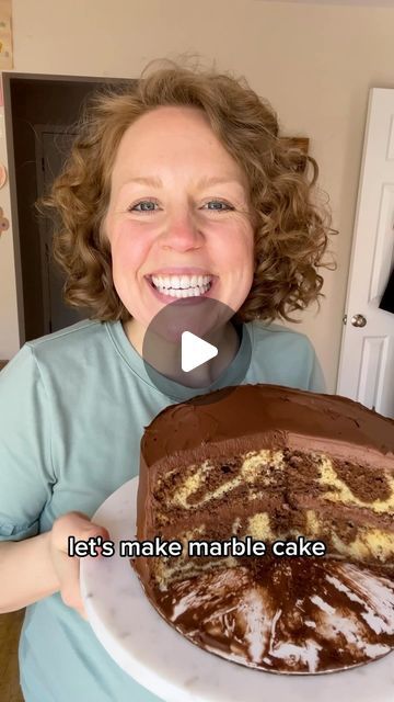 Beth Baumgartner on Instagram: "When you follow my easy marble cake recipe, you will make an impressive layer cake that will wow any crowd! 🙌 It starts with an easy vanilla cake batter, divided in half to make a chocolate batter, then swirled together in two cake pans to create two gorgeous cake layers 😍  Comment “cake” for the recipe!  #blogger #food #foodblogger #dessert #michiganblogger #bakery #bakinggoals #ohmyyum #recipes #recipe #recipedeveloper #easyrecipe #cake #marblecake #chocolateandvanillaswirlcake #marble #easycake #easterrecipe   https://thefirstyearblog.com/marble-cake/" Easy Marble Cake Recipe, Marble Cakes, Marble Cake Recipe, Easy Vanilla Cake, Marble Cake Recipes, Marble Cake, Cake Videos, Pound Cake Recipes, Gorgeous Cakes