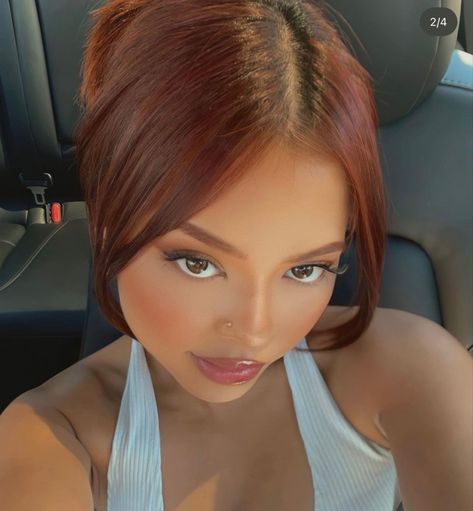 Ginger Hair Inspo, Hair Color For Morena Skin, Golden Highlights Brown Hair, Dark Ginger Hair, Filipino Hair, Red Hair Makeup, Red Hair Inspo, Face Foundation, Hair Tint