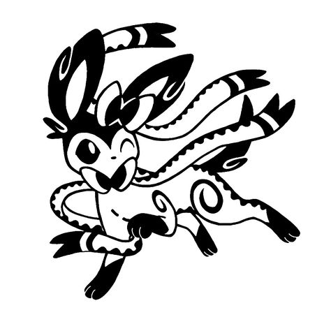 Sylveon Tattoo Black And White, Sylveon Tattoo, Luxray Pokemon, Pokemon Evolutions, Celestial Tattoo, Pokémon Black And White, Fantasy Tattoos, Pokemon Tattoo, Norse Tattoo