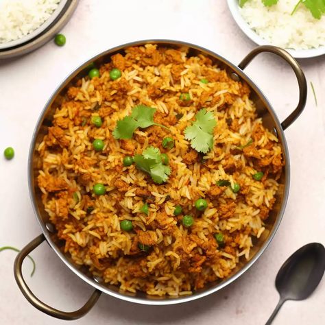 Keema Rice Recipe, Keema Rice, Basmati Rice Recipes Easy, Recipes For Lamb, Rice Dinners, Rice Recipes Easy, Vegan Indian Food, Indian Buffet, Minced Lamb