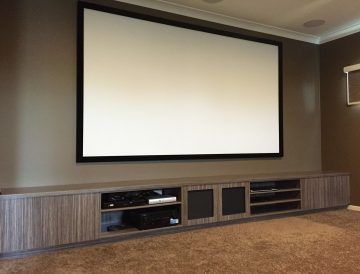 Media Room Design | TV Cabinets | Just Wardrobes & Storage Theatre Room Cabinets, Media Room Cabinets, Media Room Storage, Clarendon Homes, Home Theater Room Design, Theater Rooms, Dallas House, Theater Furniture, Theater Room Design