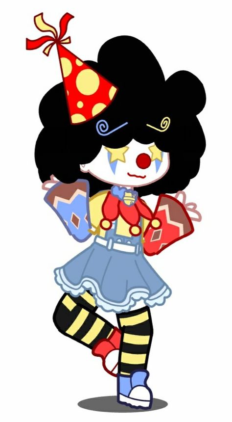 Gacha Clown Outfits, Clown Gacha Club, Slasher Oc, Clown Clothes, Gacha Outfit, Cute Clown, Gacha Ocs, Oc Gacha, Gacha Outfits