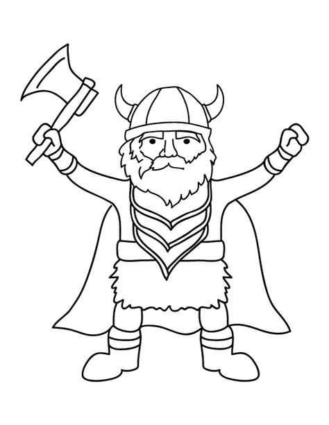 Free printable viking coloring page. Download it from https://museprintables.com/download/coloring-page/viking/ Viking Coloring Pages, Disney Colouring Pages, Viking Pictures, Coloring Mask, Scandinavian Embroidery, Viking Pattern, Monster Truck Coloring Pages, Truck Coloring Pages, Mermaid Coloring Pages