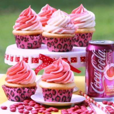 Cherry Coke Cupcakes - Dear Creatives Coke Cupcakes, Cherry Coke, Recipe Steps, Cherry