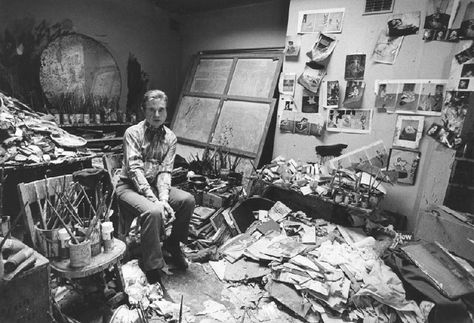 Francis Bacon Francis Bacon Studio, Jim Dine, Art Spatial, Embrace The Chaos, Francis Bacon, Messy Room, Joan Miro, Mark Rothko, Jackson Pollock