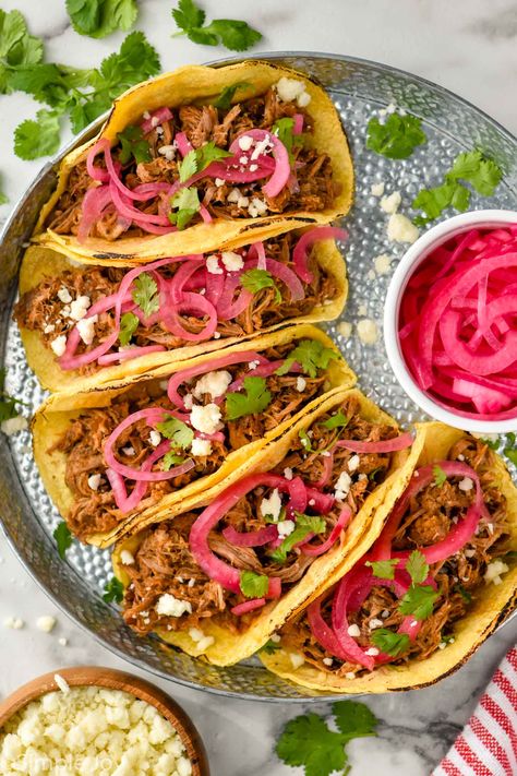 Mole Tacos, Epicure Recipes, Chicken Mole, Pulled Pork Leftovers, Pulled Pork Tacos, Cooking Range, Pork Tacos, Shredded Pork, Taco Recipes