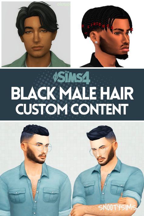 Sims 4 Black Male Hair, Sims 4 Cc Black Male Hair, Black African Hair, Black Haircuts, Sims 4 Curly Hair, Male Hairstyle, Male Sims, Old Hollywood Hair, Sims 4 Hair Male