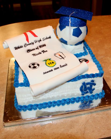 soccer graduation cake Graduation Cakes, Grad Parties, Graduation Party, Cake