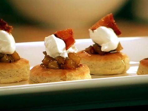 Get Bourbon Bacon Apple Tarts Recipe from Cooking Channel Apple Tarts Recipe, Brian Boitano, Bourbon Bacon, Apple Tarts, Apple Tart Recipe, Tarts Recipe, Best Food Trucks, Candied Bacon, Apple Tart