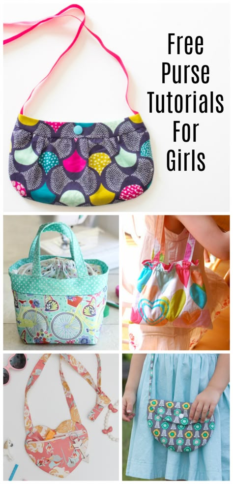 Girls Purse Pattern Free, Toddler Purse Pattern Free, How To Make A Purse Out Of Fabric, Kids Bags To Sew, Kids Purse Diy, Diy Purse For Toddler, Diy Purse Patterns Free, How To Make Bags, Diy Fabric Purses