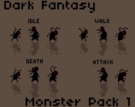 Monster Animation, Pixel Game Character Design, Dark Pixel Art, Pixel Game Art, Pixel Art Characters 64x64, Pixel Art Horror Game, Dark Pixel Art Gif, Pixel Monster, Pixel Character