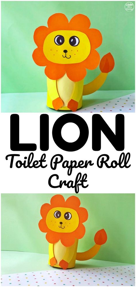 Toilet Paper Roll Lion Craft, Lion Crafts For Kids, Toilet Paper Roll Craft, Lion Craft, Roll Craft, Toilet Roll Craft, Toilet Paper Crafts, Egg Carton Crafts, Toilet Paper Roll Crafts