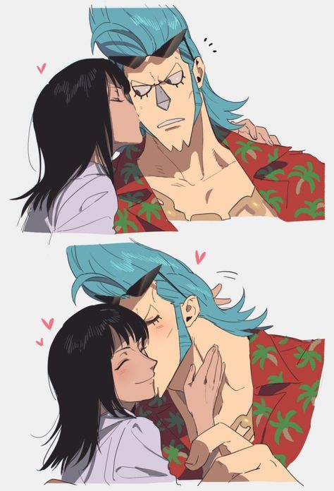 Franky And Robin One Piece, Robin Fanart One Piece, Nico Robin X Franky, Franky And Robin, Franky X Robin, One Piece Robin, One Piece Meme, One Piece Ship, Kali Uchis