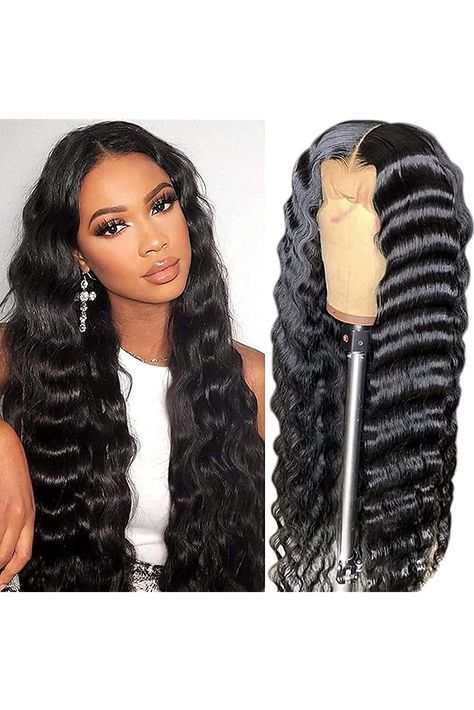 Lumiere T-Part Deep Wave 13x5x1 Lace Front Wig for Black Women Middle T Part Loose Deep Brazilian Human Virgin Hair Wigs with Baby Hair Natural Color and Hairline Glueless 150% Density (22inch, Loose Deep T-part Lace Front Wig) Deep Wave Lace Front Wig, Wave Lace Front Wig, Loose Deep Wave, Virgin Hair Wigs, Human Virgin Hair, Front Lace Wigs Human Hair, Middle Part, Hair Natural, Deep Wave