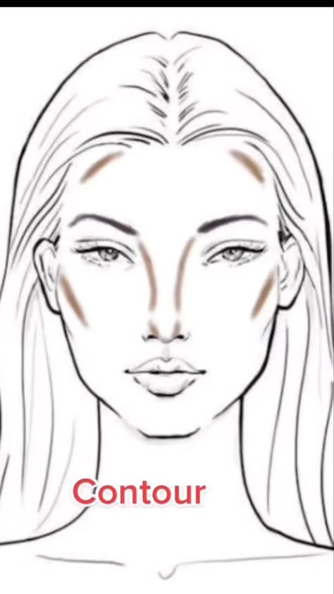 Conture Drawing Face Makeup, Makeup Placement Face Chart Round Face, Conture Drawing Face, Where To Put Makeup On Face Diagram, Makeup Placement Face, Celebrity Eye Makeup, Makeup Coloring Pages, Celebrity Makeup Tutorials, Easy Eye Makeup Tutorial