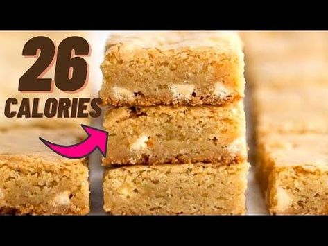 26 CALORIE BLONDIES- Low calorie blondies - YouTube Blondie Recipe, Masterchef Australia, Blondies Recipe, Food Critic, Gram Flour, Zero Calories, Vanilla Essence, Low Calorie Recipes, Low Calorie