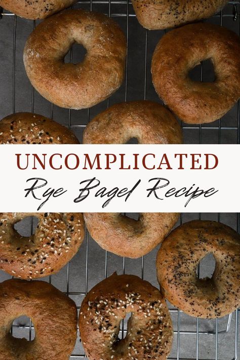 Rye Bagel Recipe, Recipes With Rye Flour, Making Bagels, Rye Bagels, Make Bagels, Types Of Bagels, Sourdough Rye, Bagel Bread, Rye Bread Recipes