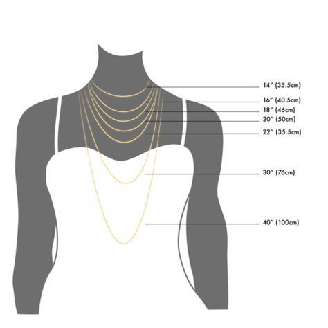 SIZE CHART – Havuni Choker Necklace Size Chart, Necklace Size Chart, Will And Grace, Low Neckline, Necklace Size, Necklace Sizes, Plunging Neckline, Choker, Choker Necklace