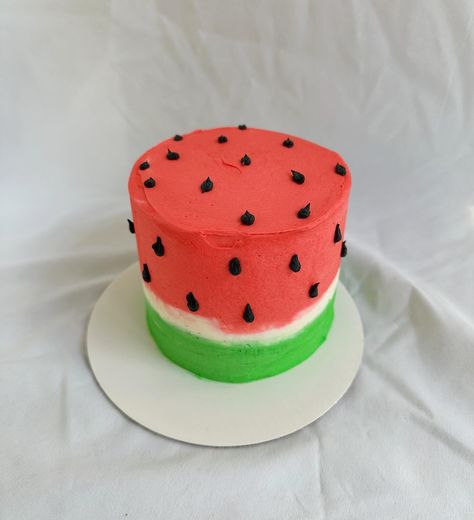 Watermelon Cake Watermelon Cake Birthday, Watermelon Cake, Vanilla Buttercream, Cake Smash, Vanilla Cake, Watermelon, Butter Cream, Vanilla, 1st Birthday