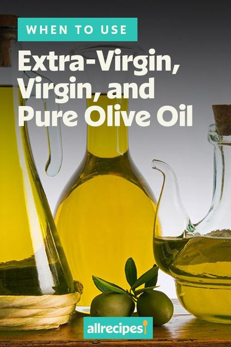 Wondering what's the difference in types of olive oils? Use this cooking guide to learn when cook with extra virgin olive oil, virgin olive oil, and pure olive oil. You will love using these cooking tips when cooking with olive oil. Types Of Olive Oil, Best Olive Oil Brand, Drinking Olive Oil, Olive Oil Uses, Types Of Olives, Olive Oil Benefits, Olive Oil Brands, Survival Preparedness, Natural Spices