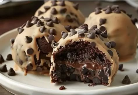 Chocolate Chip Cookie Dough Brownie Bombs Chocolate Chip Cookie Brownie Bites, Chocolate Chip Cookie Dough Brownie Bites, Brownie Bomb, Brownie Cookie Dough, Chocolate Chip Cookie Dough Brownies, Chocolate Chip Cookie Dough Bites, Chocolate Chip Cookie Brownies, Cookie Dough Brownies, Cookie Cake Pie