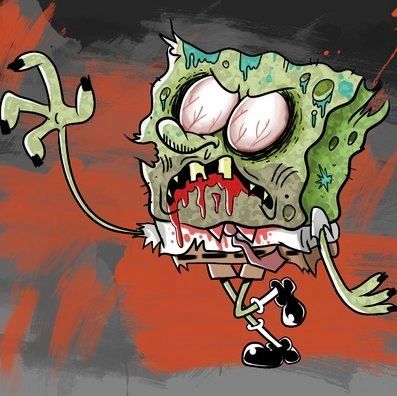 Spongebob, you look...different. Graffiti Spongebob, Zombie Spongebob, Graffiti Typeface, Graffiti Monsters, Zombie Style, 3d Fonts, Zombie Cartoon, Zombie Apocolypse, Halloween Episodes