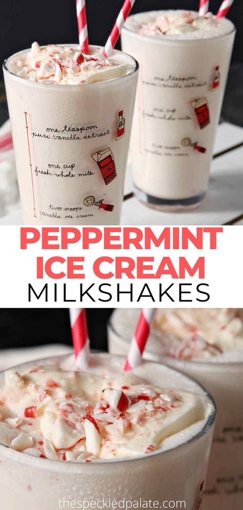 Peppermint Frosty Recipe, Ice Cream Shakes Milkshakes, Christmas Milkshakes, Peppermint Milkshake Recipe, Peppermint Ice Cream Recipe, Milkshakes Recipes, Homemade Milkshake Recipe, Ice Cream Milkshake, Peppermint Shake