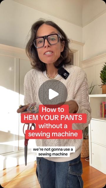 Jennine Jacob on Instagram: "Don’t use the fuse tape, it never lasts. This will take a little more time up front, but it’s worth it. 

#diyalterations #hemyourpants #hemtutorial #alterationtutorial #hem #alterations" Sewing Hacks Alterations, Altering Clothes Bigger, Alterations Clothing, Clothing Alterations, Sewing Alterations, Hem Pants, Sewing Tutorials Clothes, Altering Clothes, Crafty Creations