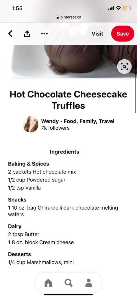 Hot Chocolate Cheesecake Truffles, Chocolate Cheesecake Truffles, Hot Chocolate With Cheese, Sugar Plum Recipes, Cheesecake Truffles Recipe, Cheesecake Truffles, Plum Recipes, Chocolate Melting Wafers, Chocolate Candy Recipes