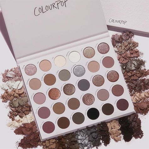 Colour Pop Stone Cold Fox Palette, Colourpop Stone Cold Fox Palette, Stone Cold Fox Colourpop, Fox Eyeshadow, Cool Toned Eyeshadow Palette, Holiday Palette, Colourpop Eyeshadow Palette, Penyimpanan Makeup, Colourpop Eyeshadow