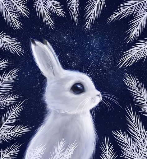 Fairy Bunny, Winter Bunny, Bunny Canvas, Penguin Drawing, Bunny Painting, Christmas Artwork, Bunny Art, Christmas Canvas, Christmas Drawing