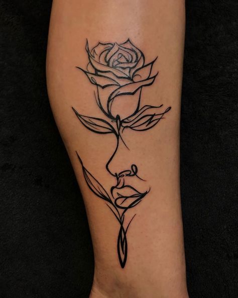 Bondi Ink Tattoo on Instagram: “Abstract rose/face done by @vantattoos” Rose Face Tattoos For Women, Rose Tattoo Black And White, Abstract Rose Tattoo, Rose Face Tattoo, Abstract Face Tattoo, Rose Tattoo Black, Black And White Watercolour, Pink Flower Tattoos, Rose Tattoo On Ankle