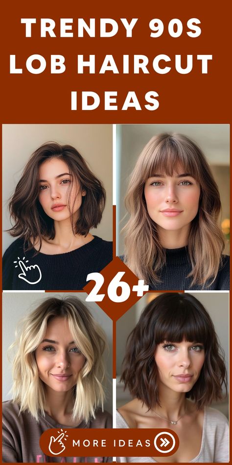 Discover the resurgence of chic and retro hairstyles with these trendy 90s lob haircut ideas. Whether you prefer textured or blunt cuts, there's a style perfect for your hair type and face shape. Embrace a touch of 90s nostalgia while adding a modern twist to elevate your look effortlessly. Style Lob Hair, 90s Lob Haircut, 90s Lob, Lob Haircut With Bangs, Rachel Haircut, Rectangle Face, Textured Lob, Blonde Lob, Rich Brunette