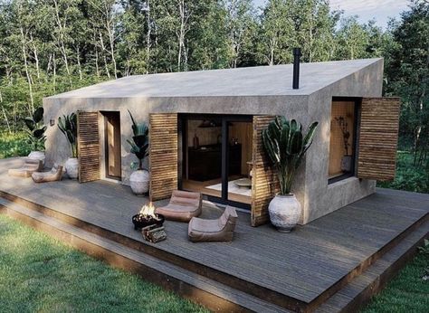 Timy Houses, Cabin Modern, Garden Cabins, Pod House, Compact House, Tiny House Plan, Tiny Cabin, Cabins And Cottages, Architect House