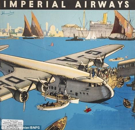 Imperial Airways, Vintage Airline Ads, British Airline, Vintage Airline Posters, Vintage Airline, Aviation Posters, Old Planes, Rich And Famous, Flying Boat