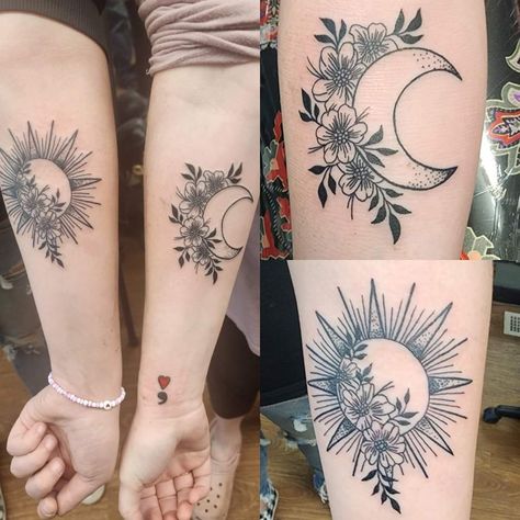 Beautiful Spine Tattoos, Enough Tattoo, Be Brave Tattoo, Small Neck Tattoos, Spine Tattoo Ideas, Line Tattoo Ideas, Back Of Arm Tattoo, Bestie Tattoo, Matching Sister Tattoos