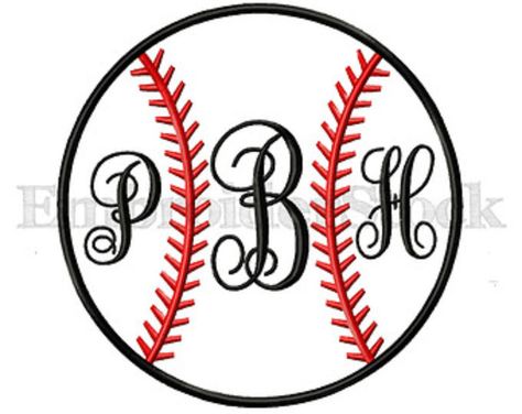 Baseball Quilts, Softball Stitches, Baseball Embroidery, Softball Designs, Singer Machine, Baseball Font, Circle Monogram Font, Baseball Quilt, Vine Font