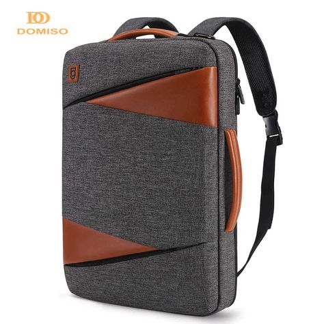 DOMISO Multi-use Laptop Sleeve With Handle For 14" 15.6" 17" Inch Notebook Bag Shockproof Laptop Bag Waterproof Computer Bag _ - AliExpress Mobile Convertible Laptop Backpack, Mode Niqab, Microsoft Surface Book, Notebook Bag, Gray And Brown, Satchel Backpack, Computer Bag, Waterproof Backpack, Computer Bags