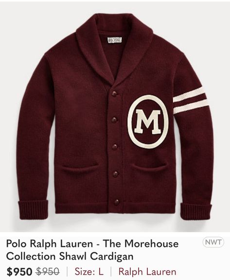 Morehouse College, Polo Coat, Herringbone Suit, Mens Fashion Blog, Best Mens Fashion, Shawl Cardigan, Letterman Jacket, Ralph Lauren Collection, Name Tag