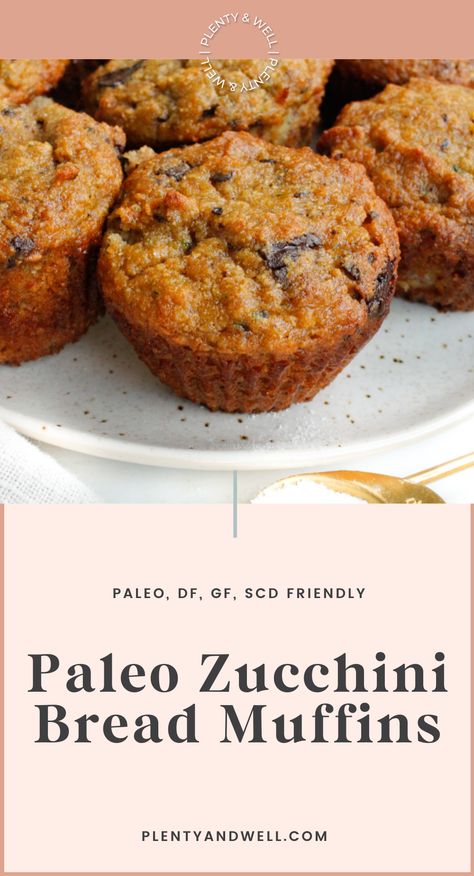 Paleo Zucchini Bread Recipes, Whole 30 Zucchini Bread, Paleo Breads And Muffins, Paleo Zucchini Recipes, Zucchini Baking, Simply Recipes Zucchini Muffins, Paleo Zucchini Muffins, Paleo Zucchini Bread, Zucchini Bread Muffins