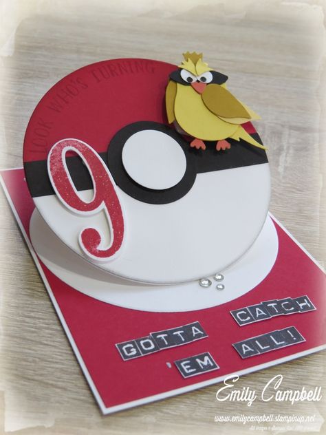 My oldest daughter turned 9 today, where does the time go??  Today was just a 'boring' day with school and netball practice - she is having ... Pokemon Handmade Cards, Pokeball Diy, Pokemon Birthday Card, Pokemon Crafts, Popup Cards, Pokemon Craft, Guy Cards, Character Cards, Oldest Daughter