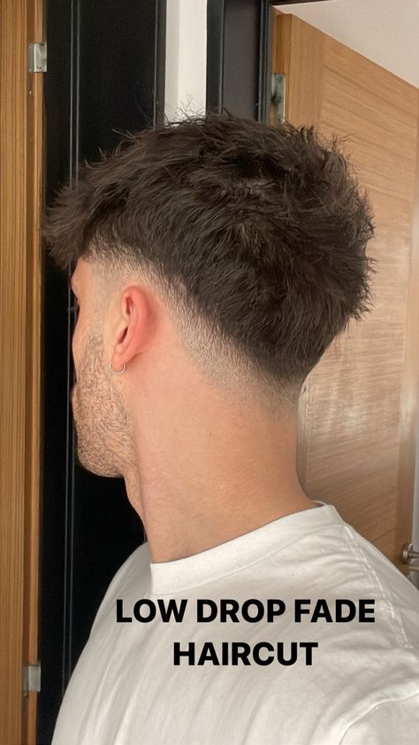 #hair #hairstyles #instagram #1 #aesthetic #barber #barbershop #fade #fadecut Drop Fade Back View, Short Mens Haircut Thick Hair, Men’s Drop Fade Haircut, Trending Guys Haircuts, Blended Fade Mens Haircut, Drop Low Fade Haircut, V Back Haircut Men, Men’s Low Drop Fade, Low Fade Mens Haircut Long Top