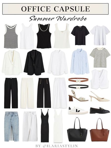 Retail Outfits, Office Capsule, Minimalist Wardrobe Capsule, Skirts Ideas, Capsule Wardrobe Casual, Capsule Wardrobe Women, Outfits Primavera, 2024 Travel, Classic Capsule Wardrobe