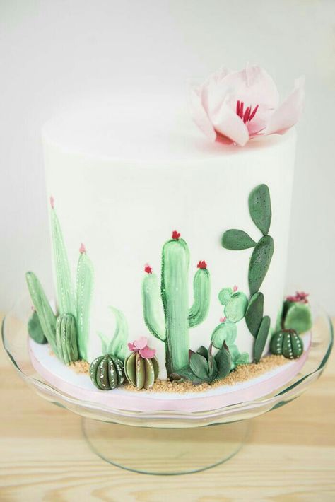 Cupcakes Succulents, Desert Love, Cactus Cake, Cactus Party, Karas Party Ideas, Themed Birthday Party, Birthday Party Cake, Savoury Cake, Pretty Cakes