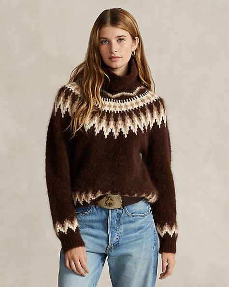 Fair Isle Wool-Blend Rollneck for Women | Ralph Lauren® UK Maglia Fair Isle, Motif Fair Isle, Women Ralph Lauren, Long Sleeve Jumper, Ralph Lauren Long Sleeve, Mein Style, Long Sleeve Jersey, Jumpers And Cardigans, Fair Isle