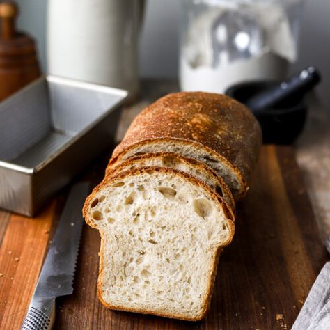 Soft Sourdough Sandwich Bread - Lion's Bread Soft Sourdough Sandwich Bread, Sourdough Sandwich Bread Recipe, Sourdough Ideas, Sourdough Sandwich Bread, Sourdough Bread Starter, Sourdough Bread Sandwiches, Dough Starter, Danish Dough, Bread Sourdough