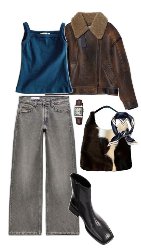 #style #streetwear #streetstyle #streetwearfashion #fashionblogger #fashionstyle #ootd outfitinspo outfitideas #fashioninspo #fitspo #inspiration grwm autumn fall winter trends 2024 2025 collage warm clothes baggy jeans hobo cow bag Baggy Jeans Fall Outfit, Clothes Baggy Jeans, Clothes Baggy, Jeans Outfit Fall, Fall Winter Trends, Warm Clothes, What To Wear Today, Virtual Stylist, Winter Trends