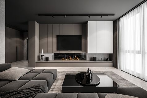 Dark Living Rooms, Tv Room Design, Luxury Living Room Design, Tv Wall Design, 아파트 인테리어, Lounge Design, Living Room Design Decor, Interior Modern, Living Room Tv