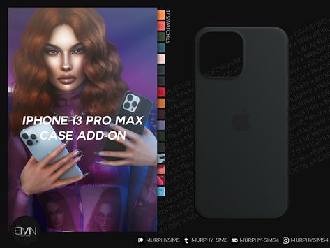 iPhone 13 Pro Max Case Add-On - MURPHY x BRADFORD x NOCTIS The Sims 4 Iphone Mod, Sims 4 Iphone 13 Pro Max Cc, Phone Mask, Hand Accessories, The Sims4, The Sims, Sims 4, Ford, Iphone